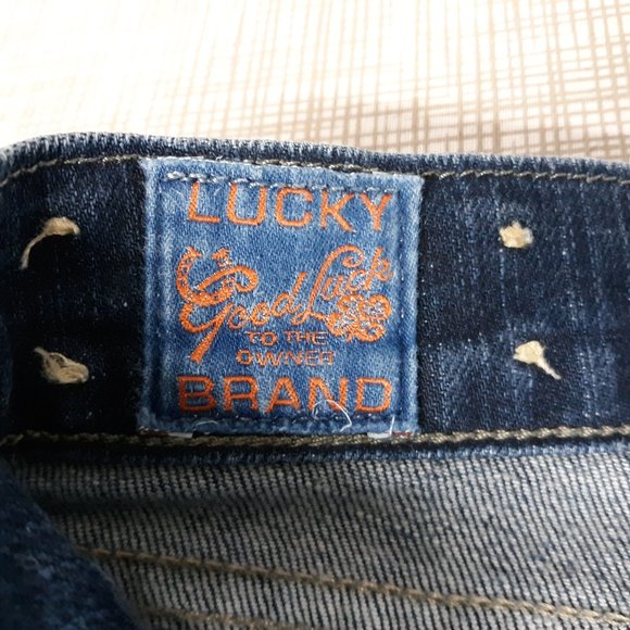 Lucky Brand Women's Crop Jeans Size 6/28 Legionnaire Ankle Snaps Dark Wash Blue - Picture 9 of 16